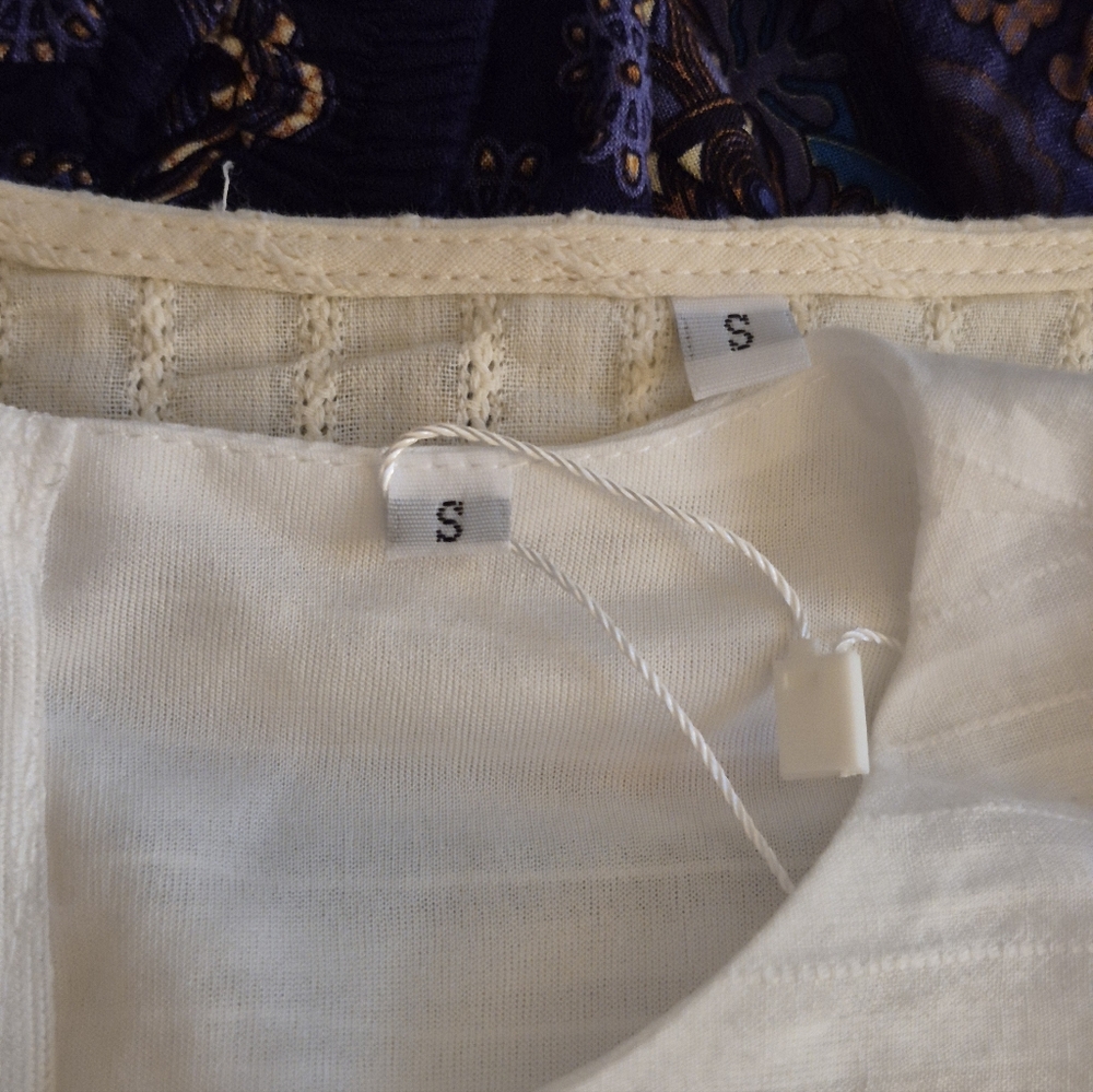 NEW Lot Of 2 Petal Lush Dress Size Small, White And Ivory Embroidered - Picture 13 of 13